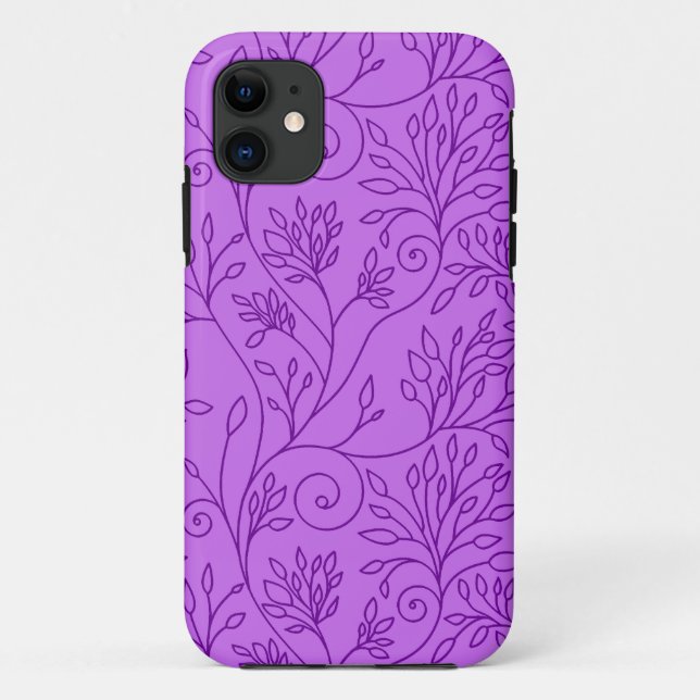 Capa Para iPhone Da Case-Mate Elegante iPhone 5 roxo floral 5 Case (Verso)