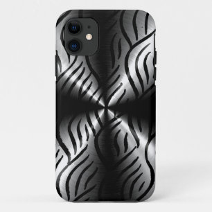 Capa Para iPhone Da Case-Mate Elementos metálicos de aço inoxidável prateado