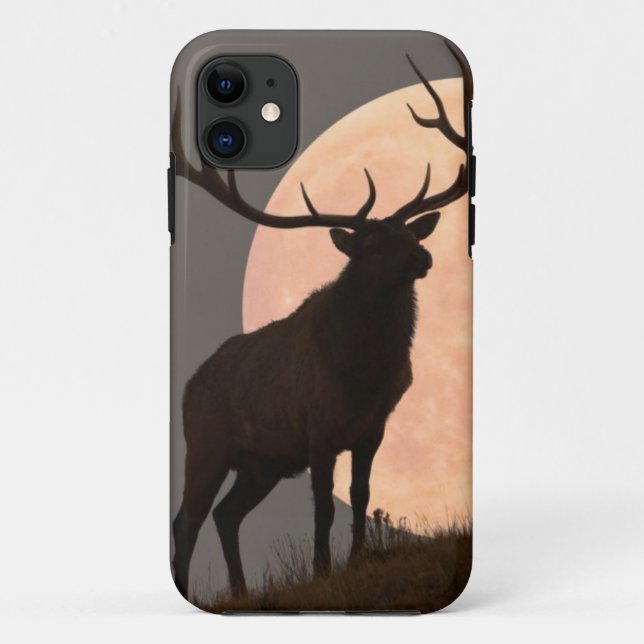 Capa Para iPhone Da Case-Mate Elevação majestosa dos alces e da Lua cheia de (Verso)
