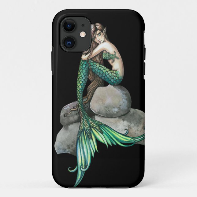 Capa Para iPhone Da Case-Mate Emerald Mermaid Fantasy Art (Verso)