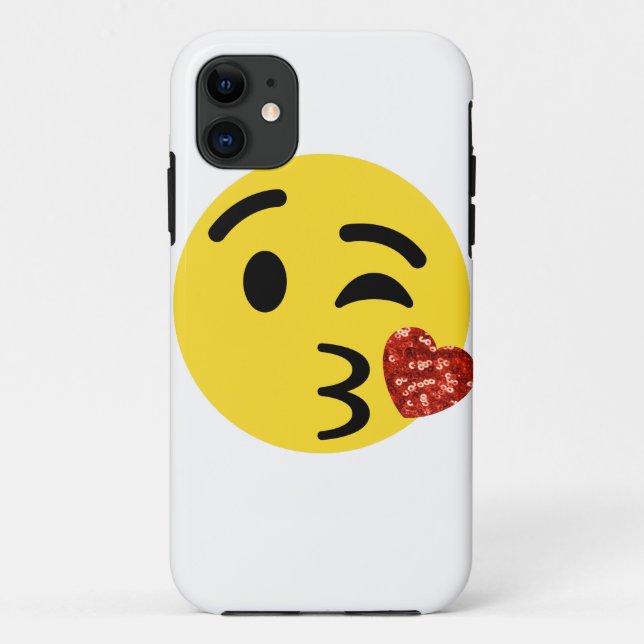 Capa Para iPhone Da Case-Mate emoji de beijo brilhante (Verso)
