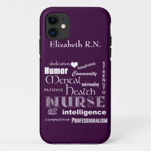 Capa Para iPhone Da Case-Mate Enfermeira-Atributos /Plum da saúde mental