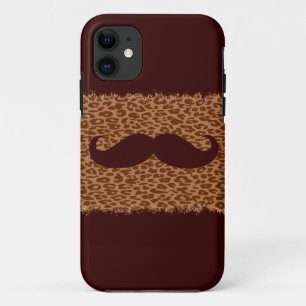 Capa Para iPhone Da Case-Mate Engraçado bigode na pele do leopardo