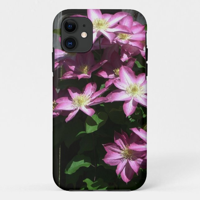 Capa Para iPhone Da Case-Mate Escalando Flores De Mola Roxo Clematis (Verso)