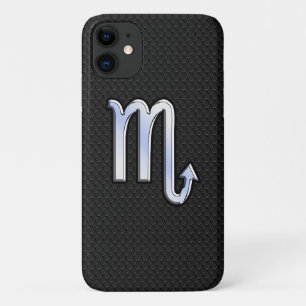 Capa Para iPhone Da Case-Mate Escorpião Zodiac cromo como na pele preta de cobr