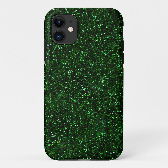 Capa Para iPhone Da Case-Mate Escuro Emerald Green Glitter (Verso)