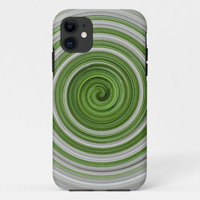 Capa Para iPhone Da Case-Mate Espelho espiralado branco verde (Verso)