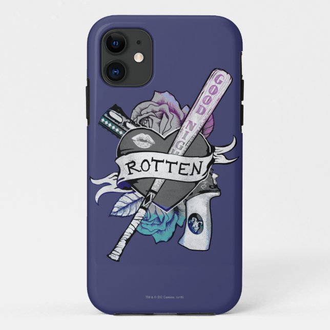 Capa Para iPhone Da Case-Mate Esquadrão Suicida | Harley Quinn "Rotten" Tatuagem (Verso)