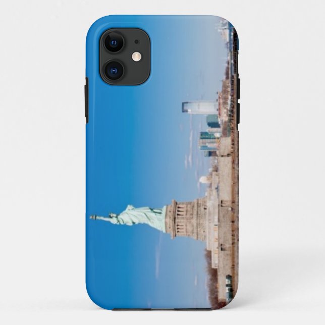 Capa Para iPhone Da Case-Mate Estátua da liberdade, Rio Hudson e Manhattan (Verso)