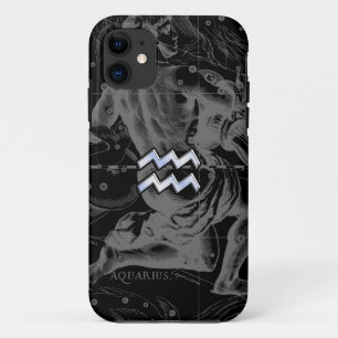 Capa Para iPhone Da Case-Mate Estilo Cromo Aquário Símbolo Zodíaco em Hevélio