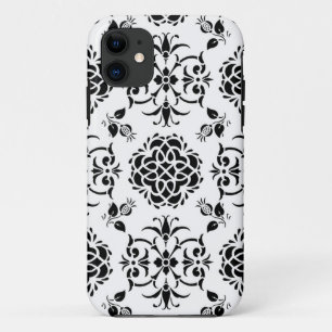 Capa Para iPhone Da Case-Mate Estilo Floral Damask Vintage Preto e Branco