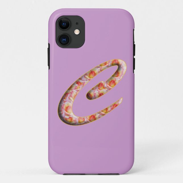 Capa Para iPhone Da Case-Mate Estojo para Iphone 5 com Monograma C em Rosas (Verso)
