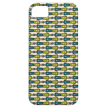 Estojo Verde Turquesa Preto Creme Tribal para iPho