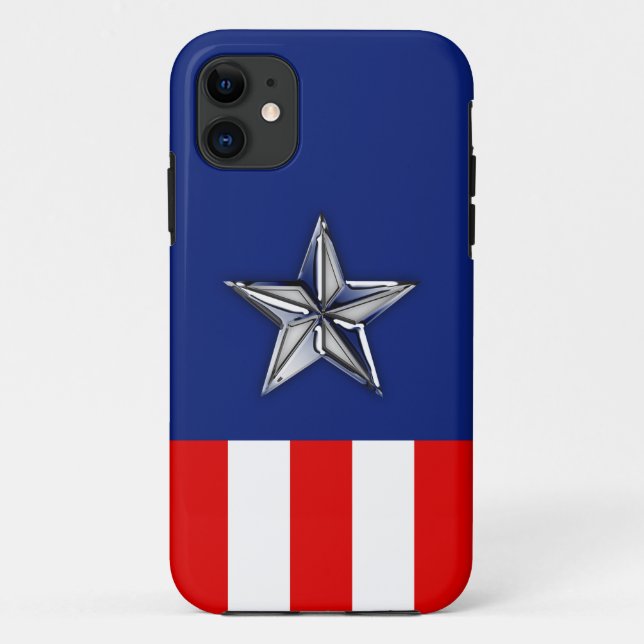 Capa Para iPhone Da Case-Mate Estrela das Cores Patrióticas Festivas (Verso)