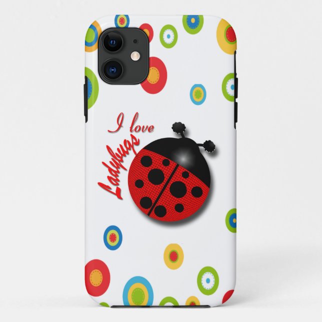 Capa Para iPhone Da Case-Mate Eu amo joaninhas (Verso)