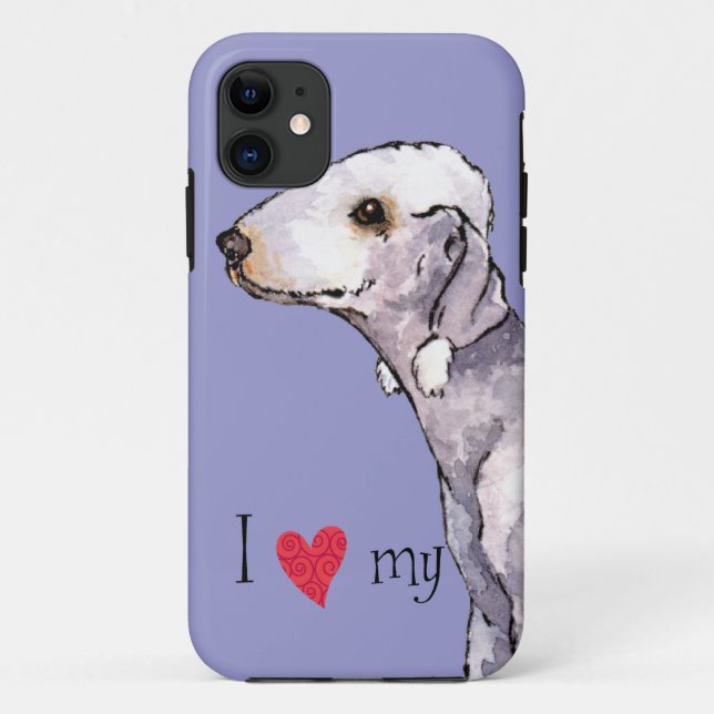 Capa Para iPhone Da Case-Mate Eu amo meu Bedlington Terrier (Verso)