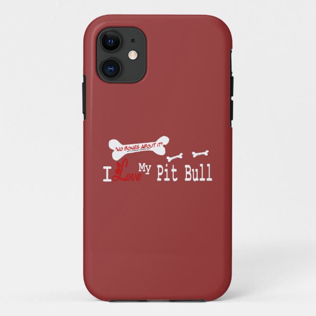 Capa Para iPhone Da Case-Mate Eu Amo Meu Cachorro De Touro Americano (Verso)