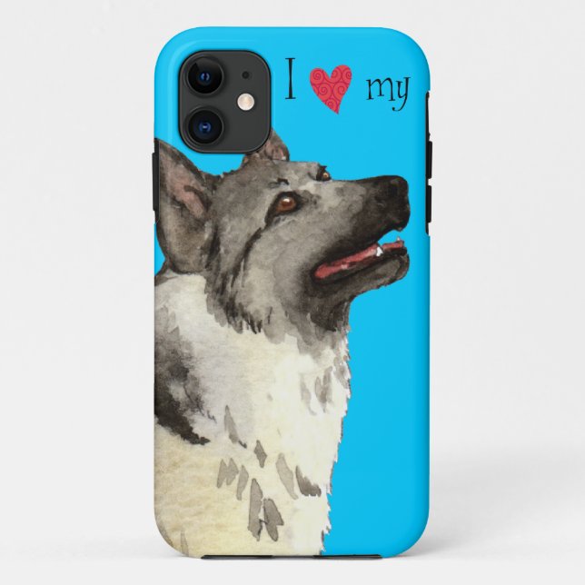 Capa Para iPhone Da Case-Mate Eu amo meu Elkhound norueguês (Verso)