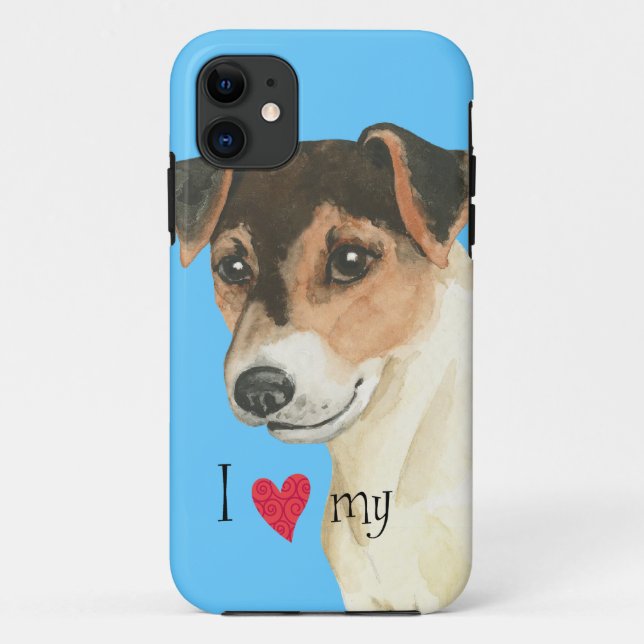 Capa Para iPhone Da Case-Mate Eu amo meu Russell Terrier (Verso)