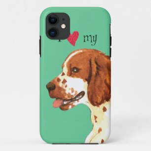 Capa Para iPhone Da Case-Mate Eu amo meu Spaniel de galês Springer