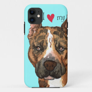 Capa Para iPhone Da Case-Mate Eu amo meu Staffordshire Terrier americano