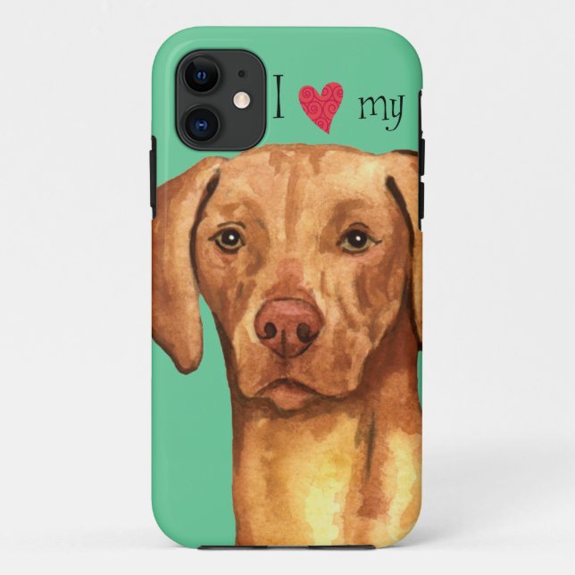 Capa Para iPhone Da Case-Mate Eu amo meu Vizsla (Verso)