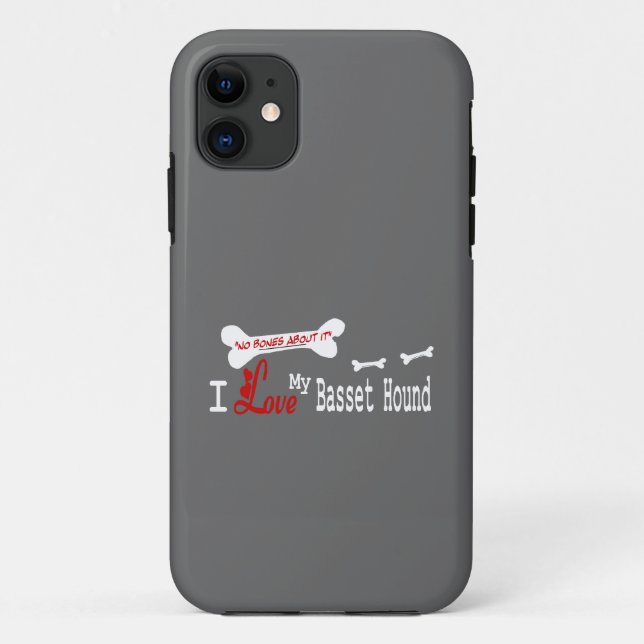 Capa Para iPhone Da Case-Mate Eu Amo O Meu Cesto De Basset (Verso)