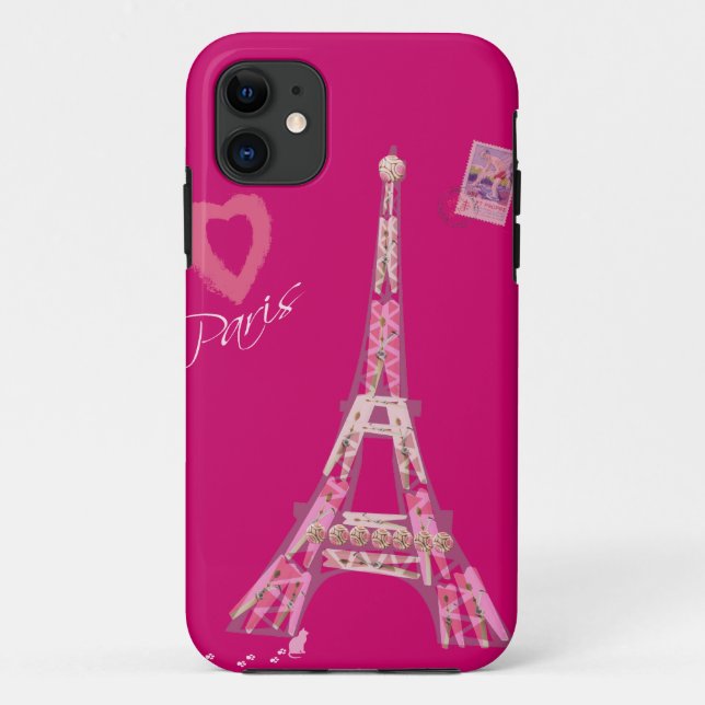 Capa Para iPhone Da Case-Mate Eu amo Paris (Verso)