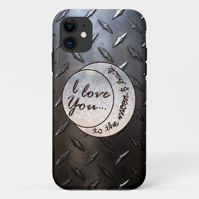 Capa Para iPhone Da Case-Mate Eu te amo à lua & à parte traseira (Verso)