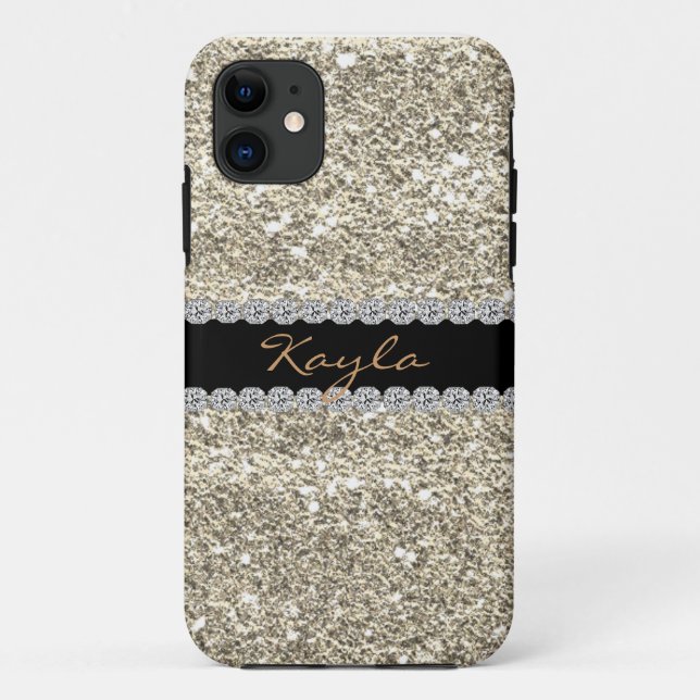 Capa Para iPhone Da Case-Mate Eu telefono a um BRILHO DOURADO feito sob (Verso)