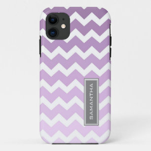 Capa Para iPhone Da Case-Mate eu telefono ao nome do costume de Ombre Chevron de