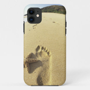 Capa Para iPhone Da Case-Mate EUA, Havaí, Maui, Praia de Makena, Pegada e
