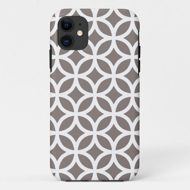 Capa Para iPhone Da Case-Mate Exemplo geométrico de Brown Iphone 5 da madeira (Verso)