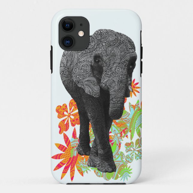 Capa Para iPhone Da Case-Mate Exemplos bonitos do elefante iPhone5 do Hippie (Verso)