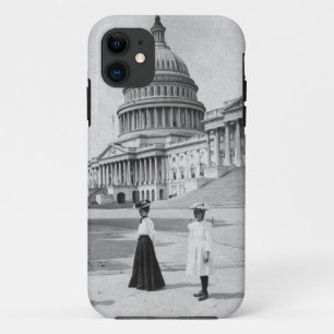 Capa Para iPhone Da Case-Mate Exterior da construção do Capitólio com mulhere