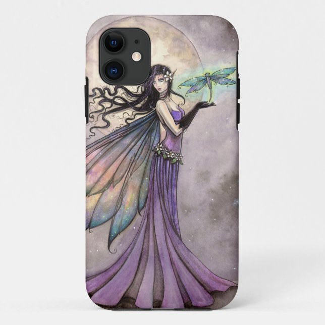 Capa Para iPhone Da Case-Mate Fada do Libélula Noturna Fantasia Arte (Verso)