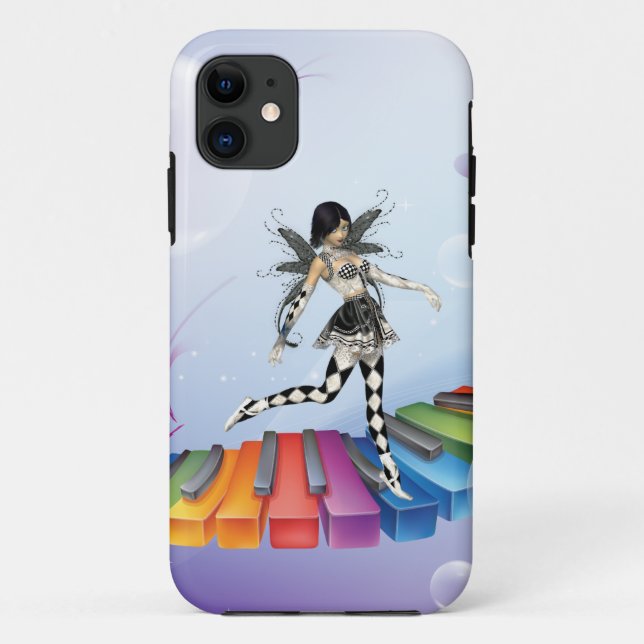 Capa Para iPhone Da Case-Mate Faerie de teclado musical (Verso)