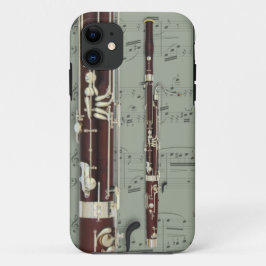 Capa Para iPhone Da Case-Mate Fagote & capa de telefone da partitura. Cor da