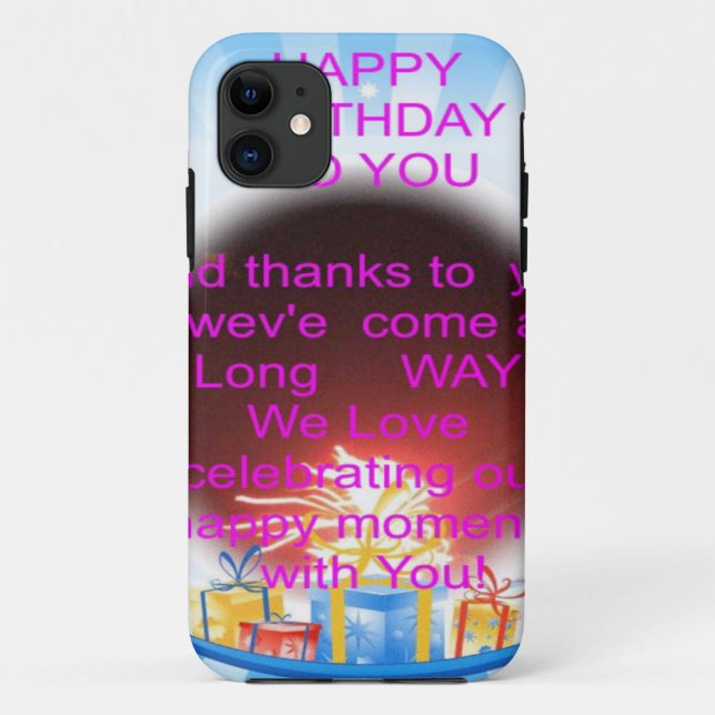 Capa Para iPhone Da Case-Mate Feliz aniversário para você (Verso)