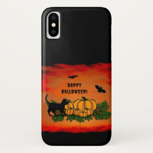 Capa Para iPhone Da Case-Mate Feliz Dia das Bruxas, Gato Negro, Bat e Abóbora