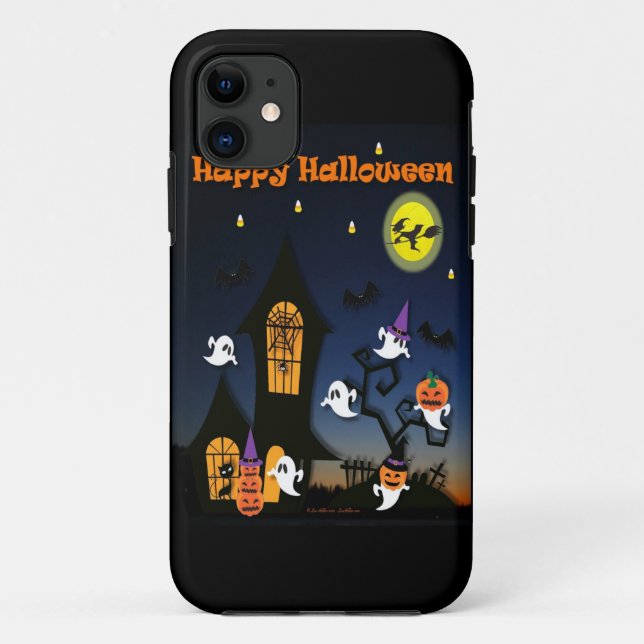 Capa Para iPhone Da Case-Mate Feliz Halloween, Casa Assombrada (Verso)