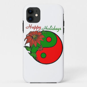 Capa Para iPhone Da Case-Mate Festa Yin Yang Poinsettia Verde Vermelho