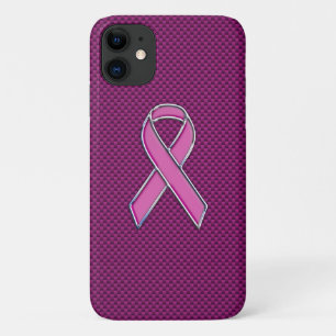 Capa Para iPhone Da Case-Mate Fibra de Carbono de Sensibilização à Fita Rosa