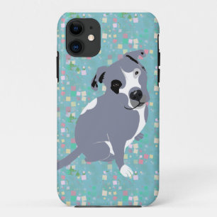 Capa Para iPhone Da Case-Mate Filhote de cachorro cinzento bonito de Pitbull no
