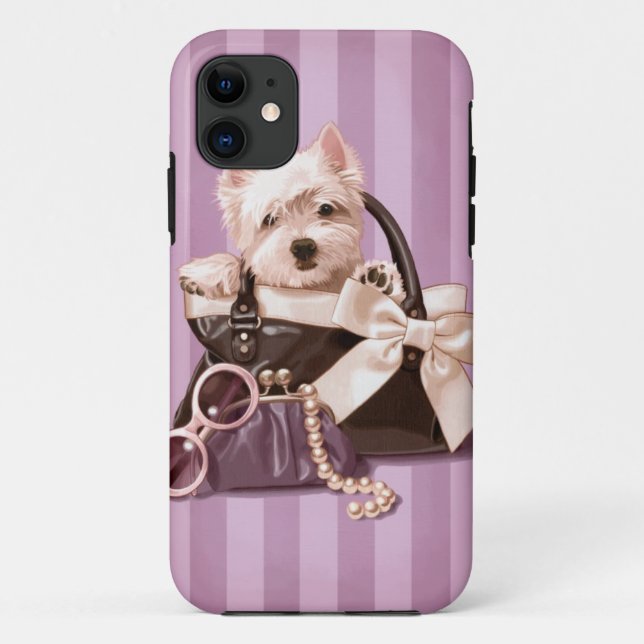 Capa Para iPhone Da Case-Mate Filhote de cachorro de Westie (Verso)