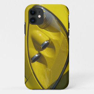 Capa Para iPhone Da Case-Mate Fim-acima amarelo do farol de Corveta Z06