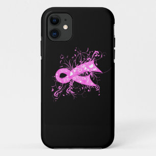 Capa Para iPhone Da Case-Mate Fita floral dos redemoinhos do cancro da mama
