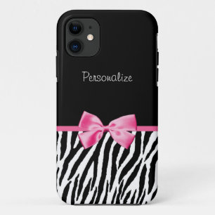Capa Para iPhone Da Case-Mate Fita preto e branco na moda do rosa do impressão