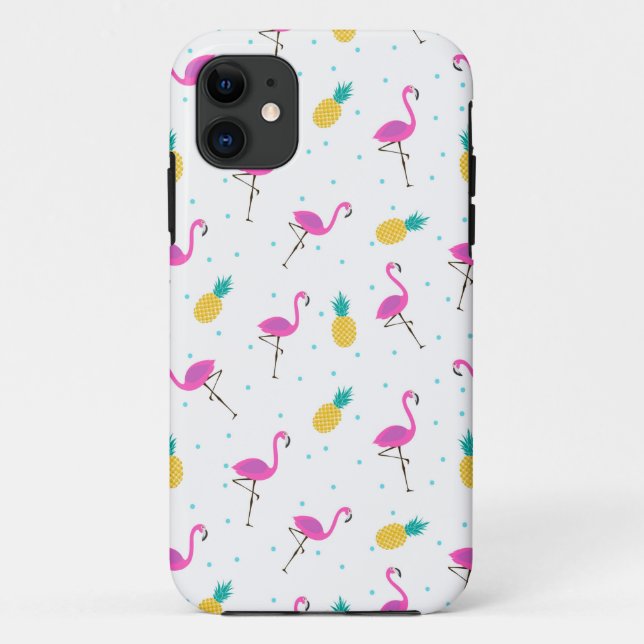 Capa Para iPhone Da Case-Mate Flamingos de néon 2 (Verso)