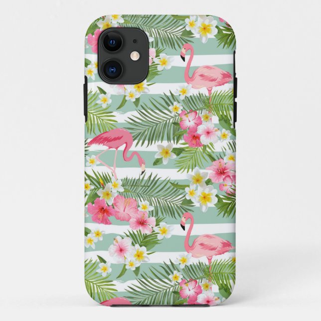 Capa Para iPhone Da Case-Mate Flamingos E Stripes (Verso)